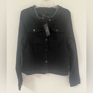 7 For All ManKind Collarless Jean Jacket